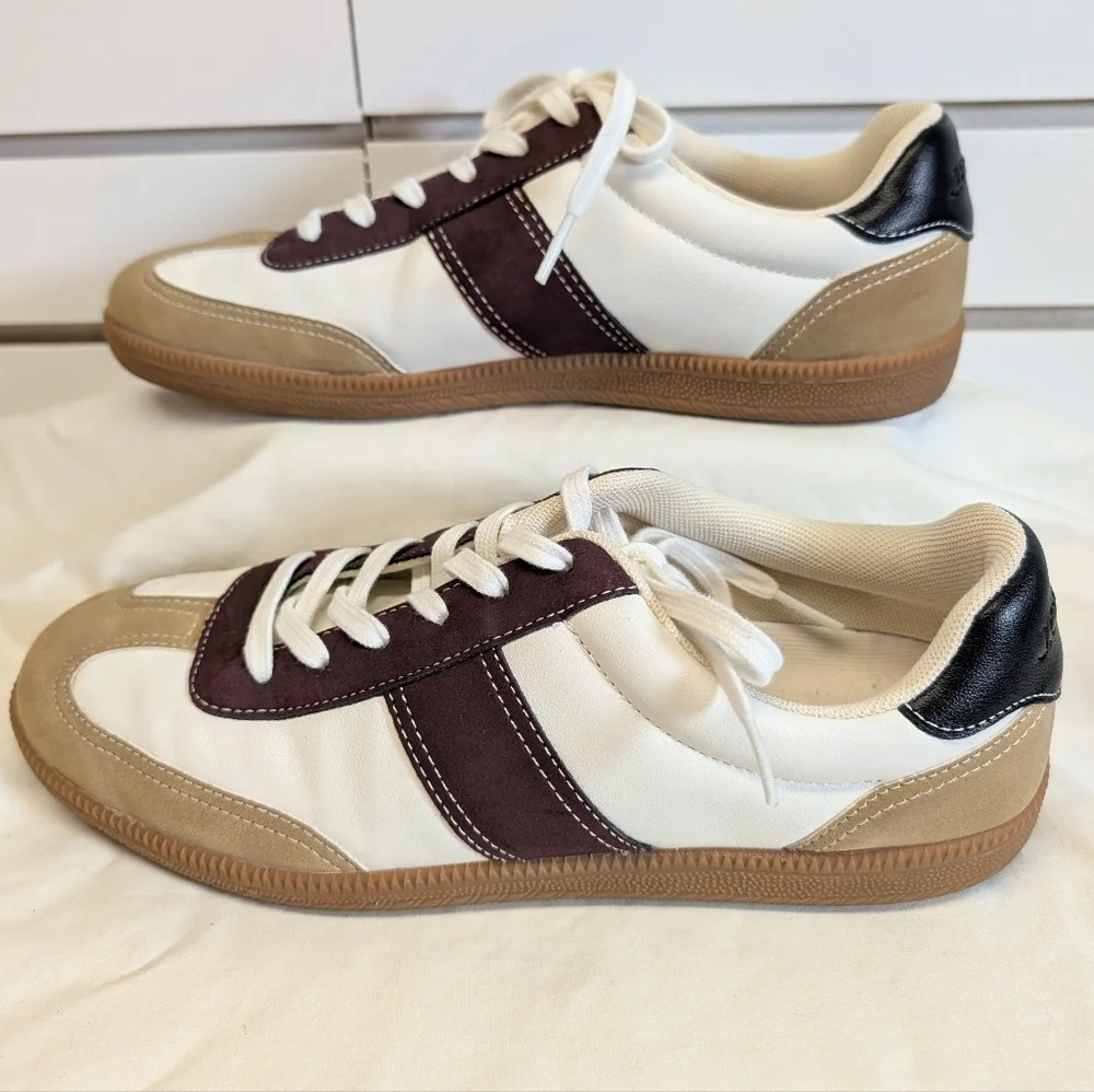 J. CREW Women’s Field Sneakers Honey Burgundy Size 9 NWOB